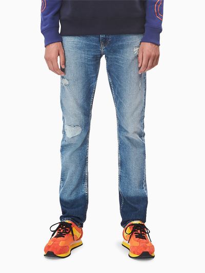 Calvin Klein Ruhák HU591899 | Calvin Klein CKJ 026 Slim Férfi Farmernadrág Kék